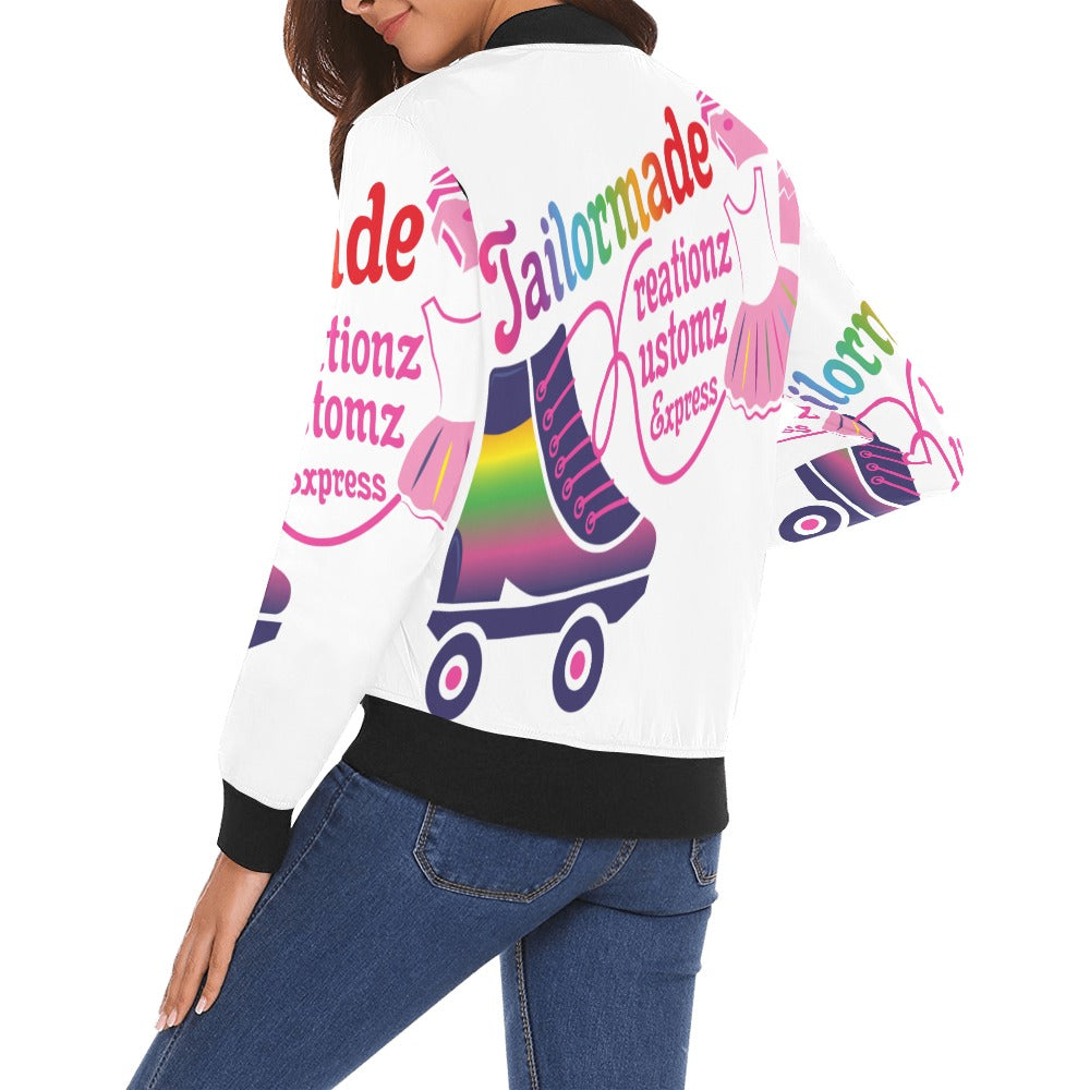 Custom jacket logo/text, personalized uniforms for women, custom business clothing logo company