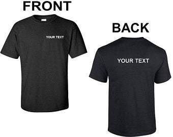 Youth t-shirts ***front pocket back full graphic*** Create your own t-shirt, with your company logo, business logo youth